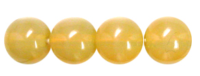 6mm Czech Pressed Glass Round Druk Beads-Beige Opal