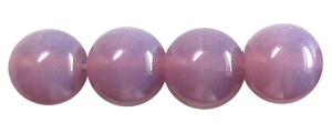 6mm Czech Pressed Glass Round Druk Beads-Purple Opal