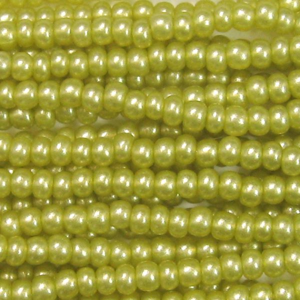 11/0 Khaki Green Supra Pearl Czech Seed Beads