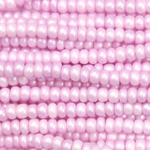11/0 Frosted Light Orchid, Light Lavender Supra Pearl Czech Seed Beads