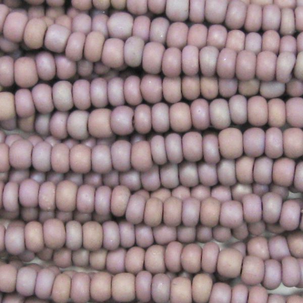 11/0 Frosted Opaque Lavender AB Czech Seed Beads