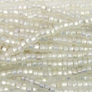11/0 Frosted Silver Lined Crystal AB Czech Seed Beads
