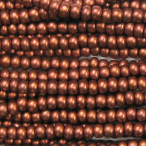11/0 Metallic Dark Copper Supra Pearl Czech Seed Beads