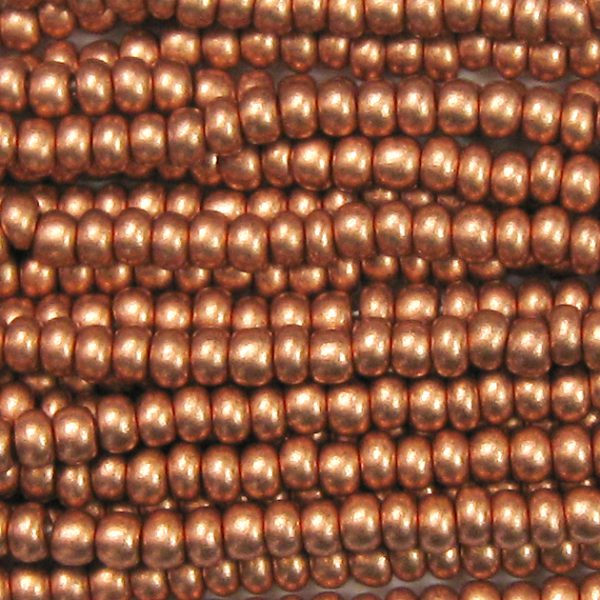 11/0 Metallic Copper Supra Pearl Czech Seed Beads