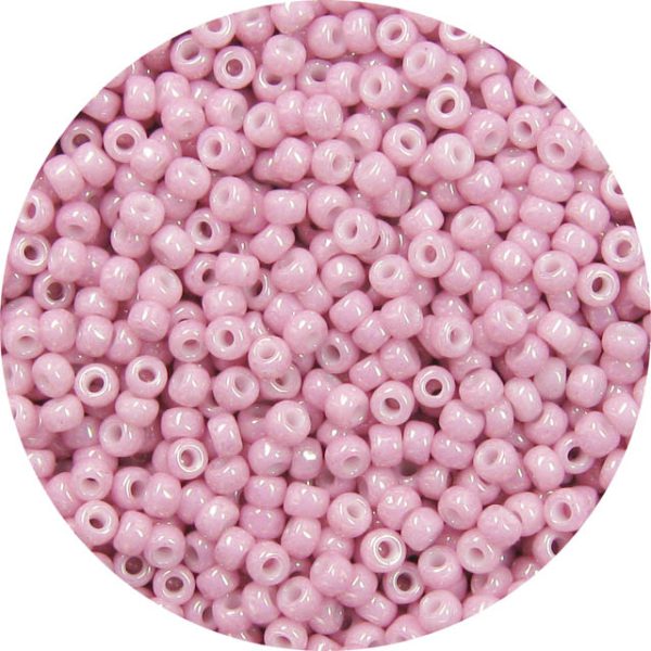11/0 Japanese Seed Bead, Opaque Pink Luster