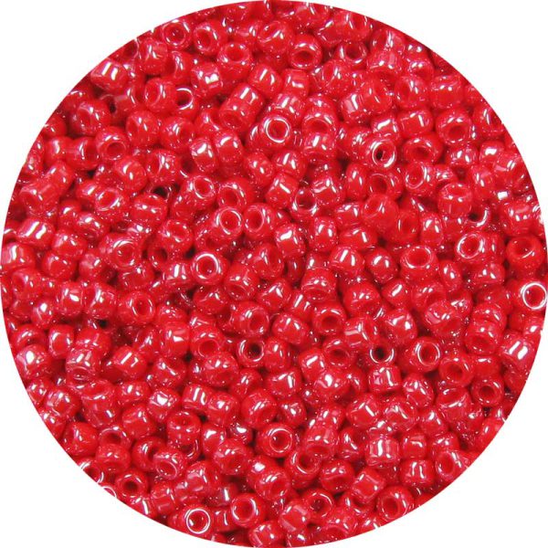 11/0 Japanese Seed Bead, Opaque Red Luster