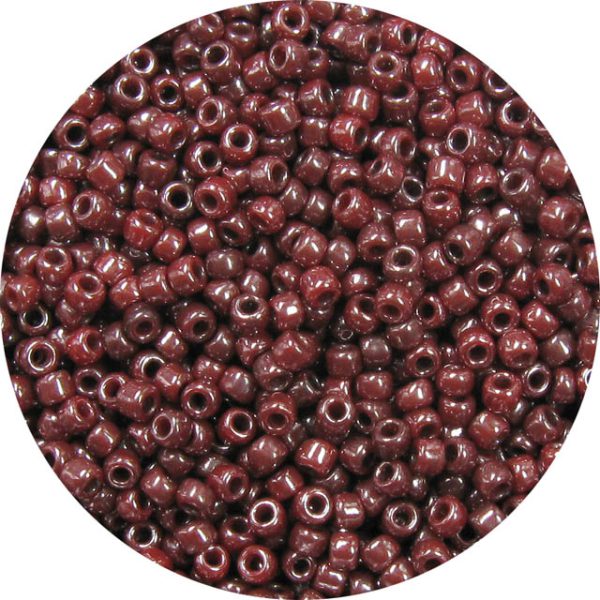 11/0 Japanese Seed Bead, Opaque Dark Red Luster