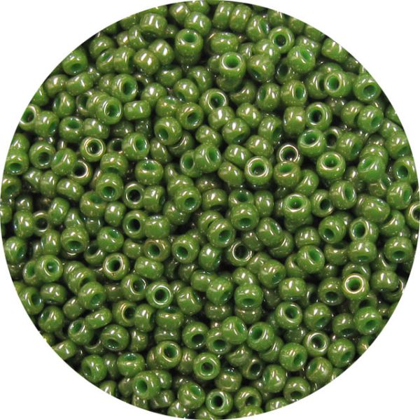 11/0 Japanese Seed Bead, Opaque Olive Green Luster*