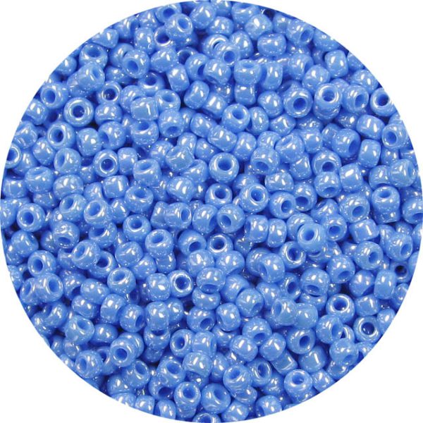 11/0 Japanese Seed Bead, Opaque Medium Blue Luster