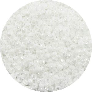 11/0 Japanese Seed Bead, Opaque White Luster