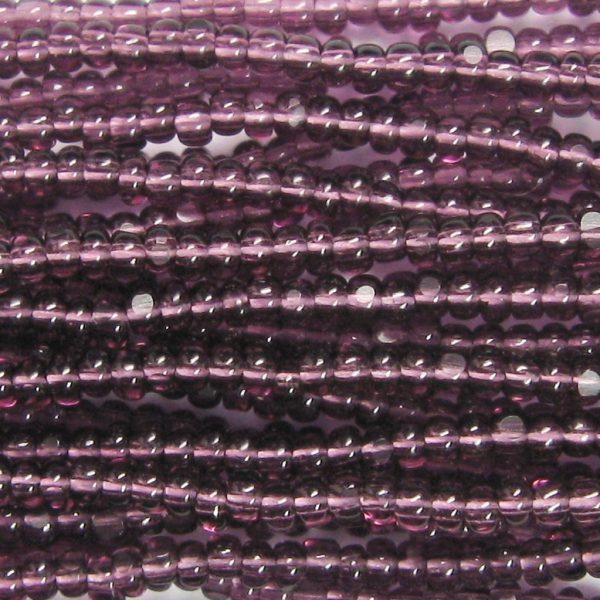 15/0 Czech Charlotte Cut Seed Bead Transparent Amethyst