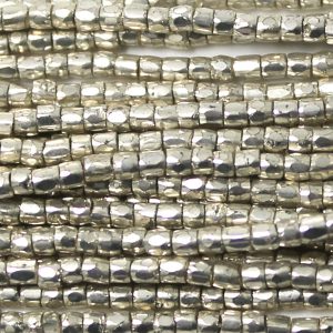 9/0 Czech Three Cut Seed Bead, Terra Galvanized Silver