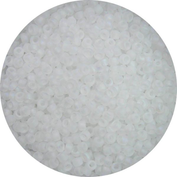 11/0 Frosted Transparent Crystal AB Japanese Seed Bead F250