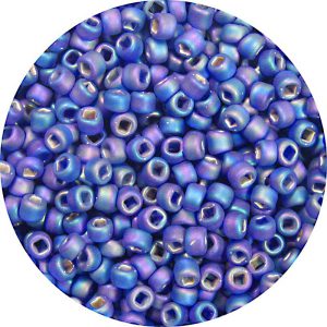 11/0 Frosted Silver Lined Cobalt Blue AB F641 Japanese Seed Bead