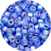 11/0 Frosted Silver Lined Sapphire Blue AB F642 Japanese Seed Bead