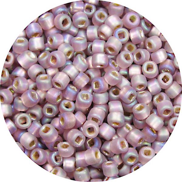 11/0 Frosted Silver Lined Light Amethyst AB F640 Japanese Seed Bead