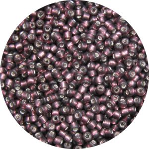 11/0 Frosted Silver Lined Dark Amethyst Japanese Seed Bead F13