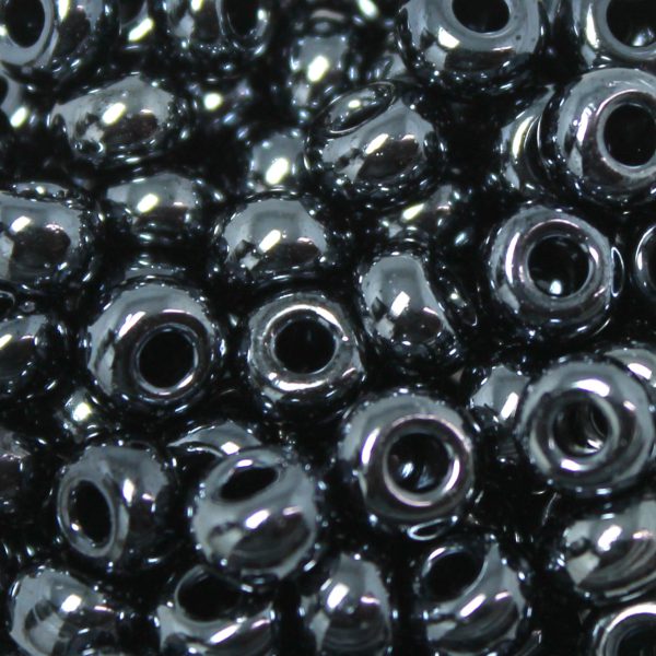 2/0 Czech Seed Bead Gunmetal