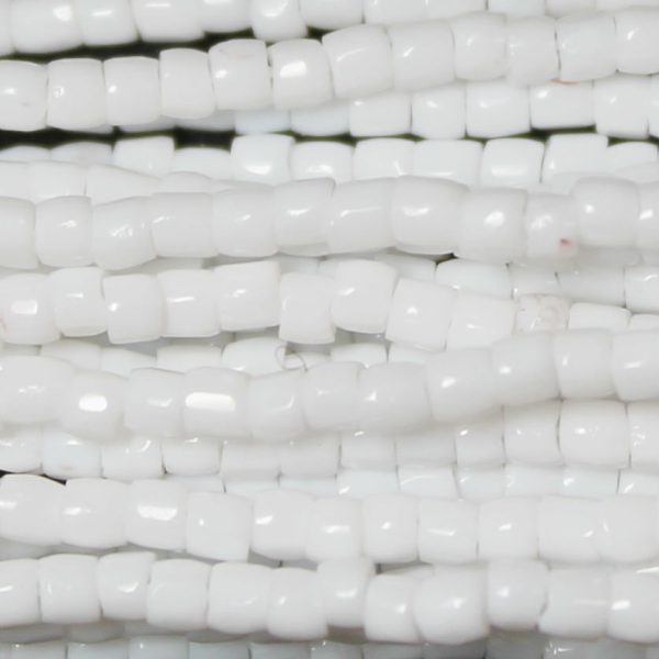 9/0 Czech Three Cut Seed Bead, Opaque White