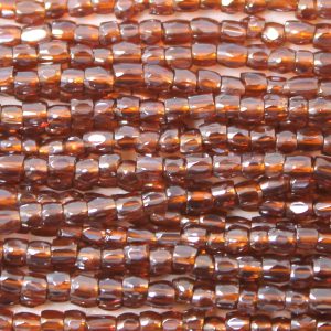 9/0 Czech Three Cut Seed Bead, Transparent Light Smoke Topaz Luster