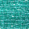 9/0 Czech Three Cut Seed Bead, Transparent Teal Luster