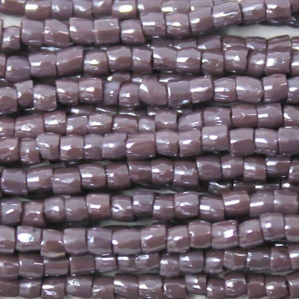 9/0 Czech Three Cut Seed Bead, Opaque Purple Luster