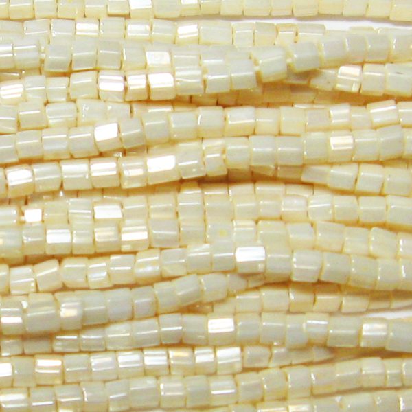 11/0 Czech Two Cut Seed Bead Eggshell