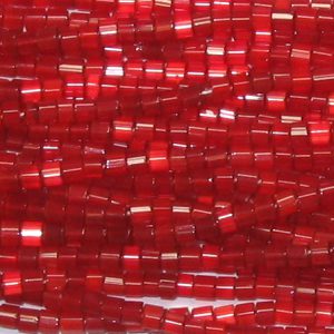 11/0 Czech Two Cut Seed Bead Red Satin