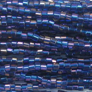 11/0 Czech Two Cut Seed Bead Transparent Montana Blue AB