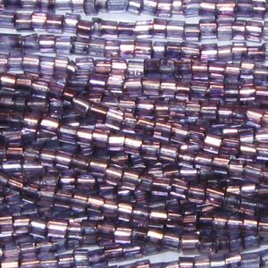 11/0 Czech Two Cut Seed Bead Transparent Amethyst Lumi