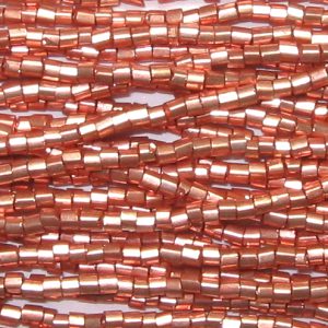 11/0 Czech Two Cut Seed Bead Terra Galvanized Metallic Copper