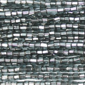 11/0 Czech Two Cut Seed Bead Silver Lined Black Diamond