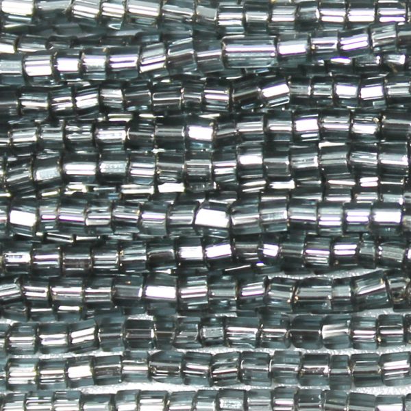 11/0 Czech Two Cut Seed Bead Silver Lined Black Diamond