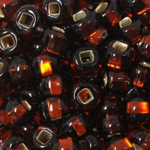 2/0 Czech Seed Bead Silver Lined Dark Smoke Topaz