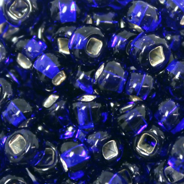 2/0 Czech Seed Bead Silver Lined Cobalt Blue