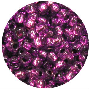 3/0 Japanese Seed Bead Silver Lined Fuchsia *Dyed