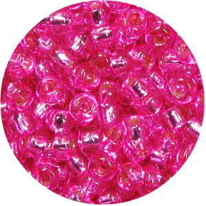 3/0 Japanese Seed Bead Silver Lined Hot Pink *Dyed