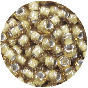 3/0 Japanese Seed Bead Beige Lined Black Diamond