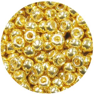 3/0 Japanese Seed Bead Permanent Galvanized Metallic Gold