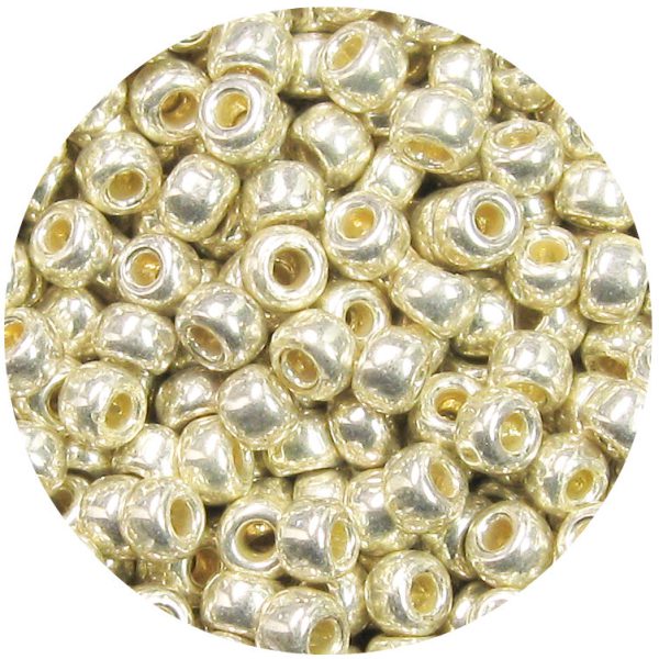 3/0 Japanese Seed Bead Permanent Galvanized Metallic Silver