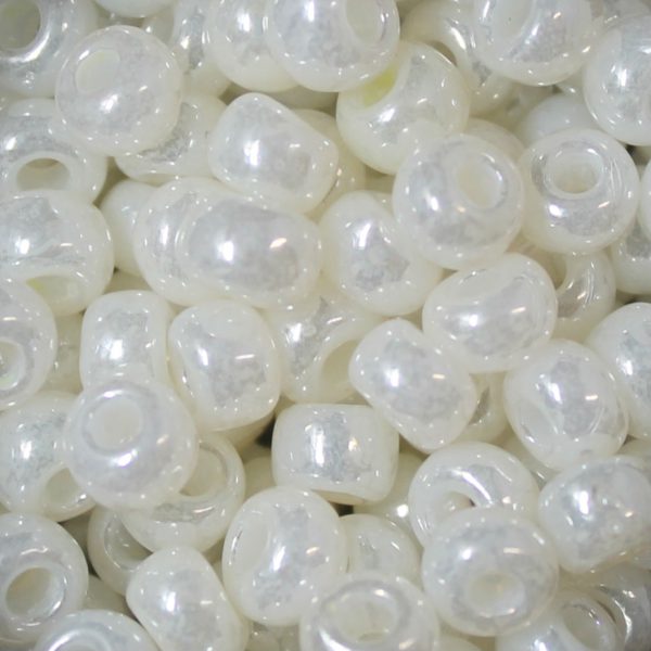 2/0 Czech Seed Bead Ceylon Navajo White