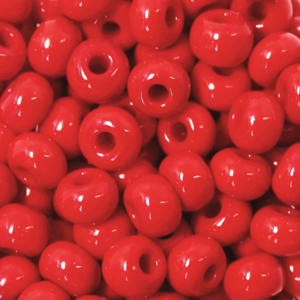 2/0 Czech Seed Bead Opaque Red