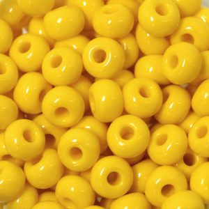 2/0 Czech Seed Bead Opaque Corn Yellow