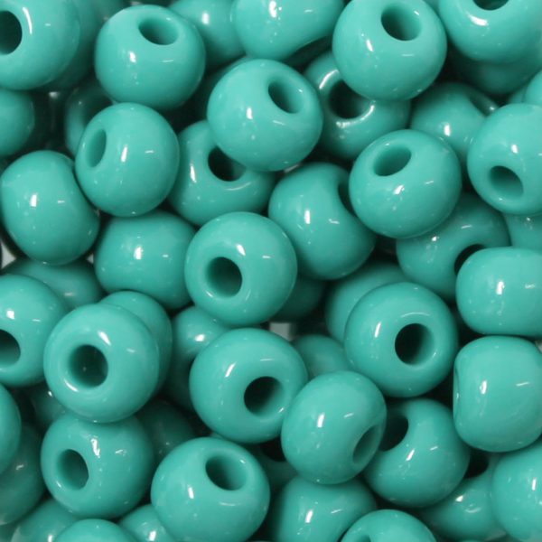 2/0 Czech Seed Bead Opaque Green Turquoise