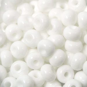 2/0 Czech Seed Bead Opaque White