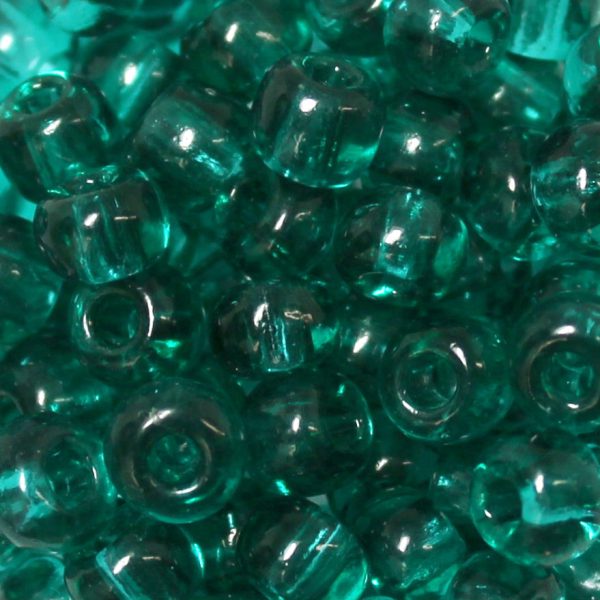 2/0 Czech Seed Bead Transparent Emerald Green