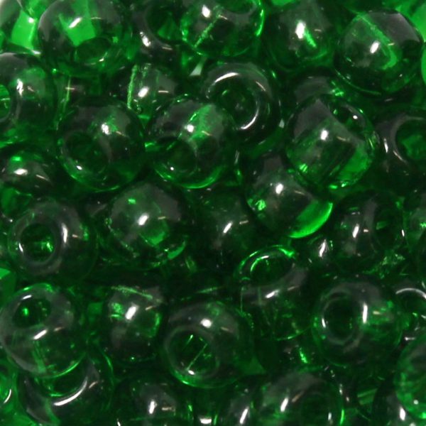 2/0 Czech Seed Bead Transparent Kelly Green