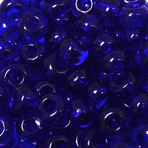 2/0 Czech Seed Bead Transparent Cobalt Blue