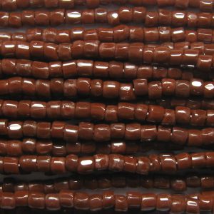 12/0 Czech Three Cut Seed Bead, Opaque Brown