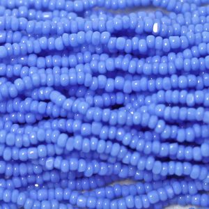13/0 Czech Charlotte Cut Seed Bead, Opaque Light Sapphire Blue